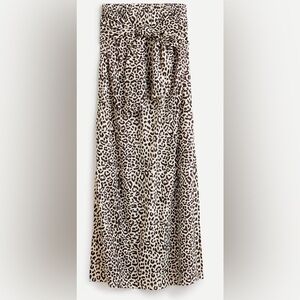 Jcrew Leopard Strapless Midi Cover-Up